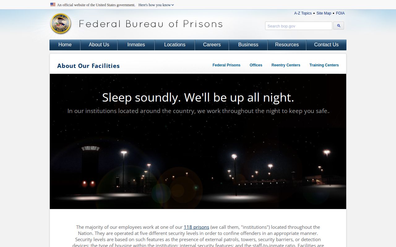 Federal BOP custody overview relevant to FCI Cumberland release and transfer