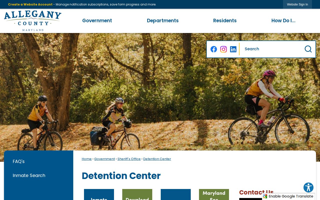 Allegany County Detention Center release preparation and re-entry source