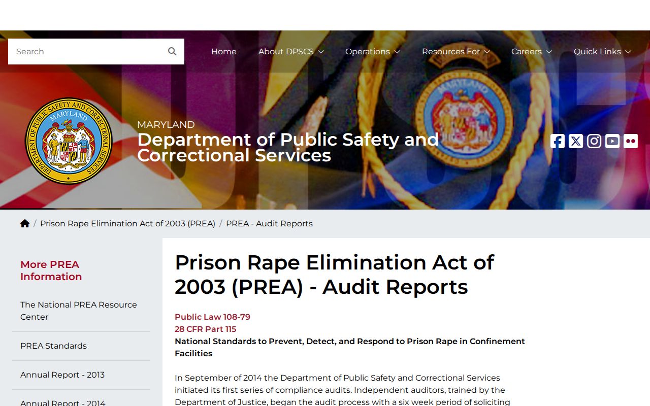 Western Correctional Institution official DPSCS record and release source